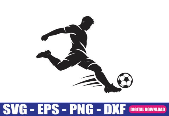 Download Soccer Player Kick Silhouette SVG - Silhouette svg Collection